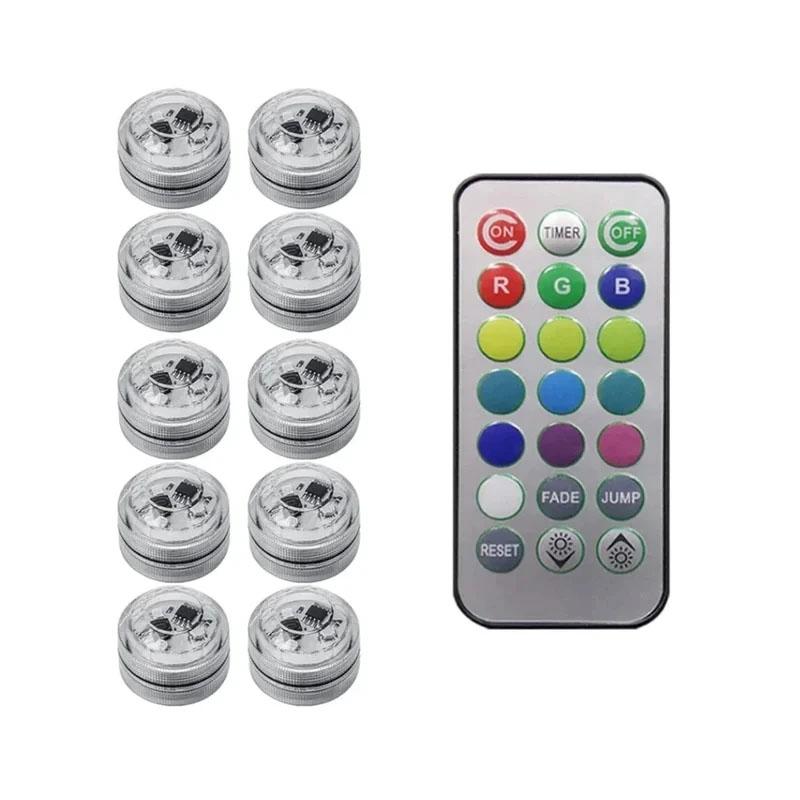 Wireless LED Car Interior Ambient Light Remote Control 13 Colors Diamond Diving Light Auto Roof Foot Atmosphere Lamp Decoration