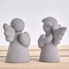 3D Heart Wings Angel Silicone Scented Candle Mold DIY Girl Sculpture Gypsum Decor Handmade Human Resin Mold for Birthday Gifts