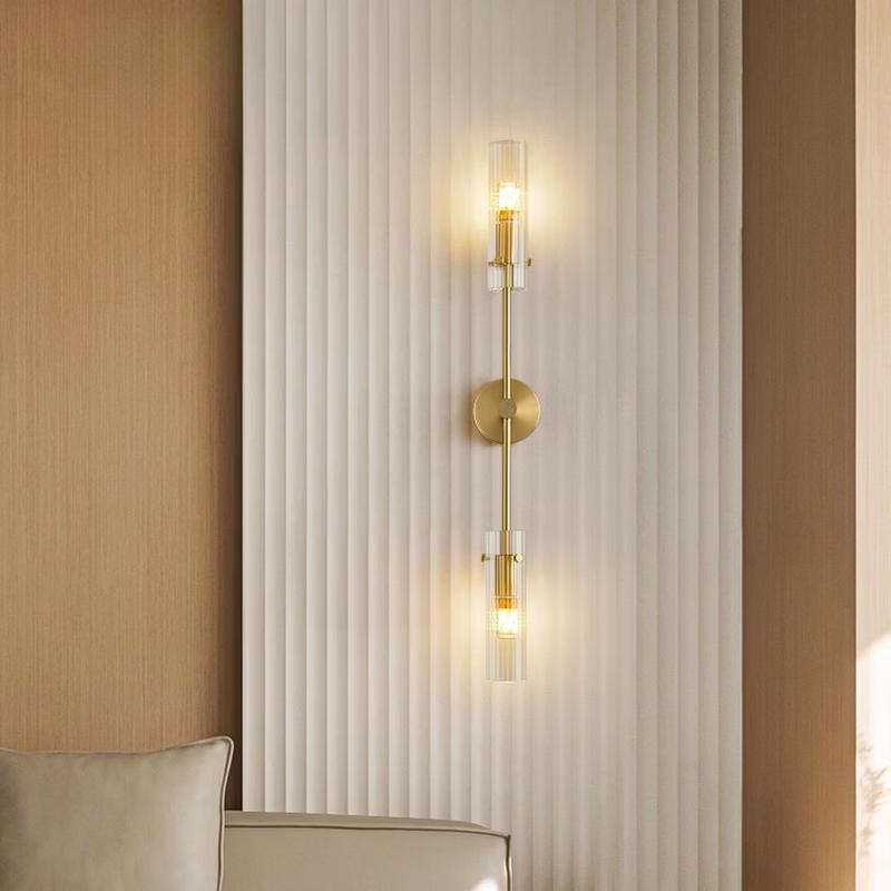 Minimalist Brass Bedside Wall Lamp