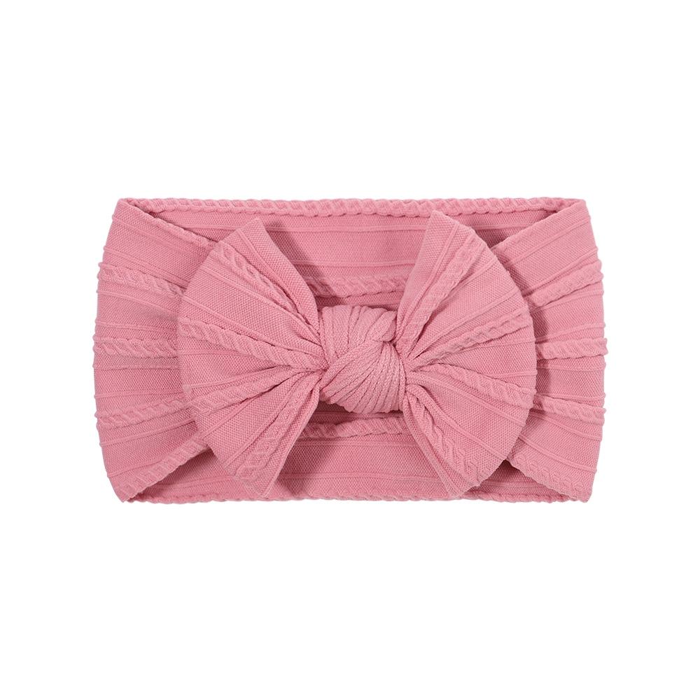 PANTONE Solid Color Bows Headband for Baby Girls Elastic Hair Band Cotton Bowknot Turban Kids Headwear Baby Hair Accessories