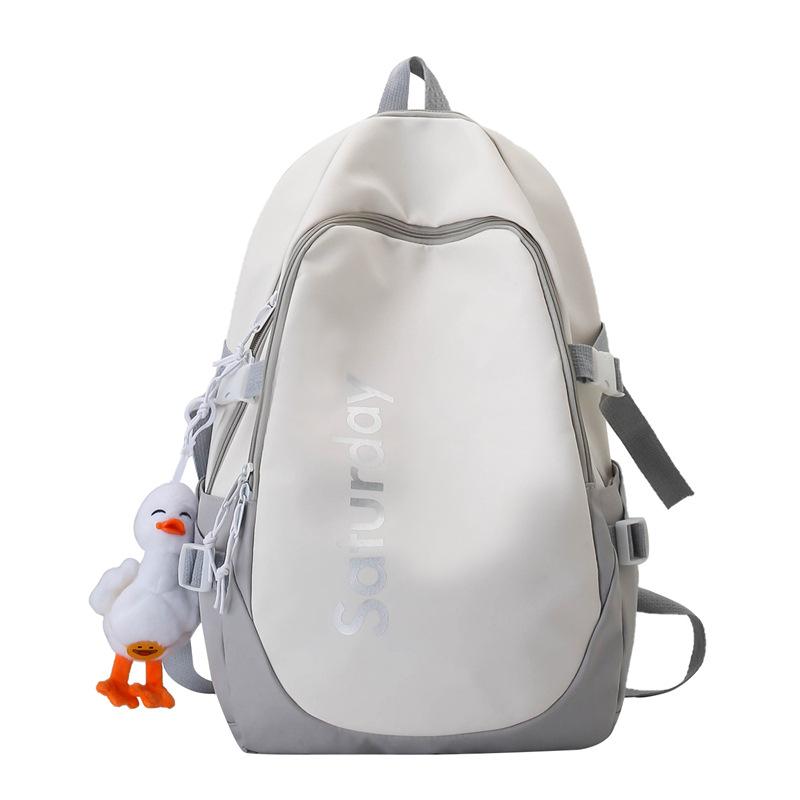 Schoolbag schoolbag female ins Korean version of junior high school student Mori contrasting color backpack college student couple backpack Japanese