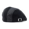 New Double-Embroidered Leather Patchwork Hat Cotton Men's Bent-Brim Beret Duckbill Cap