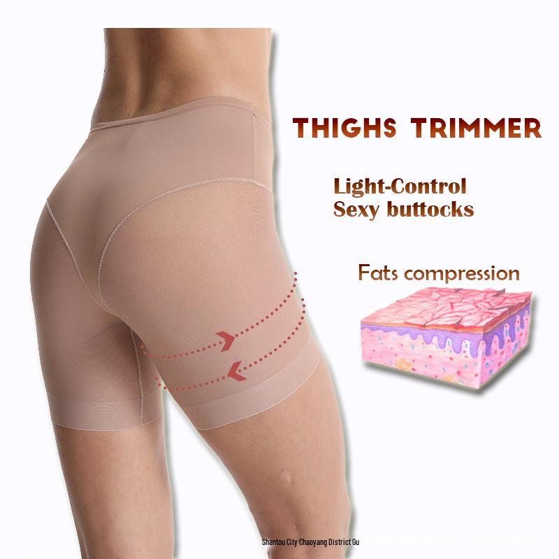 European & American Women's Seamless Mesh Boxer Briefs with Antibacterial Cotton Crotch - Sexy Mid-Low Waist Shaping Underwear