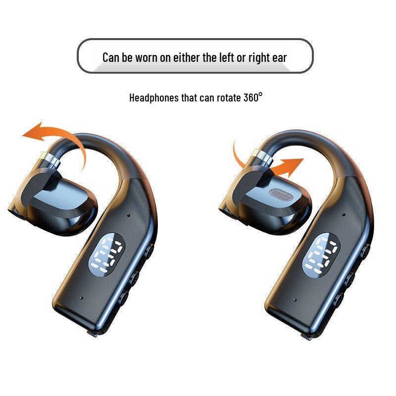 Wireless Open-Ear Bluetooth Earbuds - Long Battery Life, High-Quality Sound, Perfect for Outdoor Running and Sports.