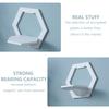 Hexagon Punch Free Wall Display Stand Flower Pot Holder Wall Shelf for Home TV Background Decor