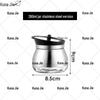 KUNAJIE Stainless Steel & Glass Condiment Dispenser