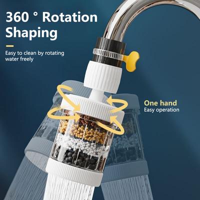 360° Rotation Water Faucet Filter Household Kitchen Faucet Mini Tap Water Clean Purifier Carbon Filter Filtration Cartridge