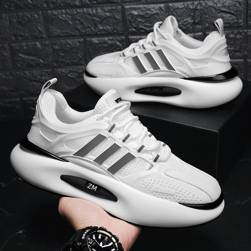 Sneakers men's new trend mesh breathable casual shoes bread shoes low top platform shoes