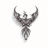 Metal Phoenix Design Hanging Wall Decor – Stylish Art for Indoor Living Room & Office, Elegant Metal Wall Hanging for Home Decor