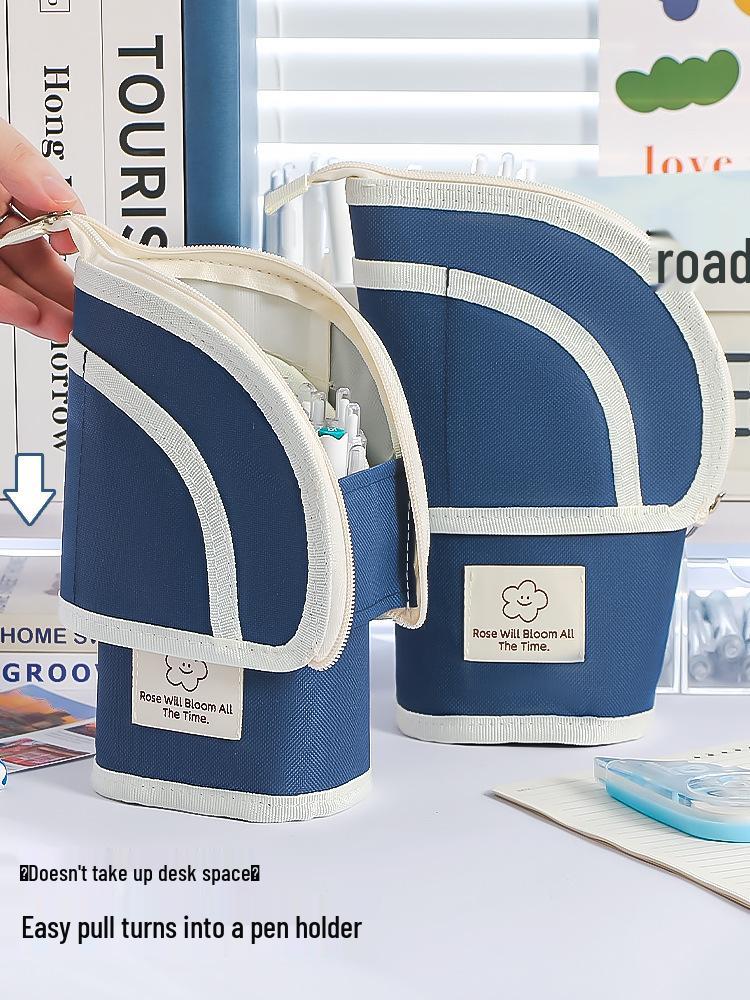 Teleskopiskt Multifunktionellt Pennskrin: Pennställ med stor kapacitet för studenter