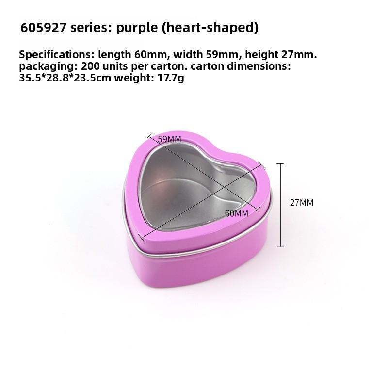 Tinplate Small Jewelry Heart-shaped Iron Can Tinplate Box Badge Small U Disk Iron Box