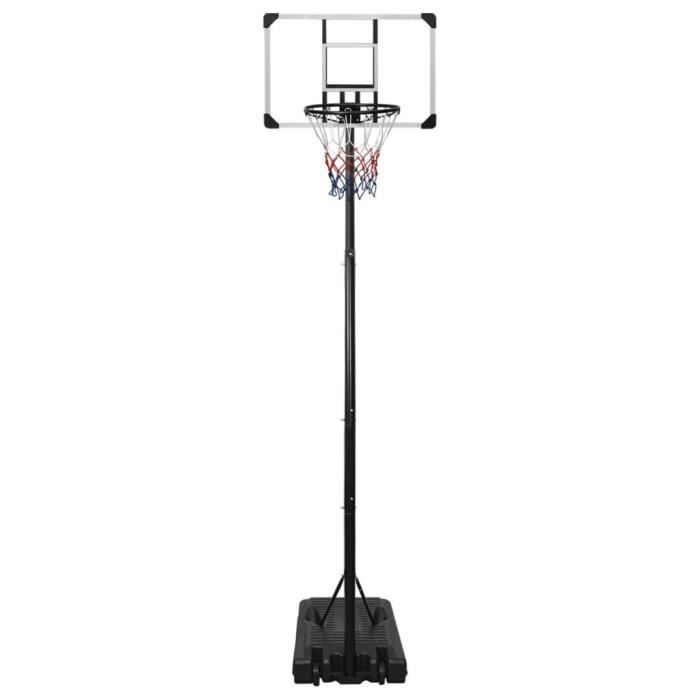 3107833 vidaXL Support de basket-ball Transparent 280-350 cm Polycarbonate