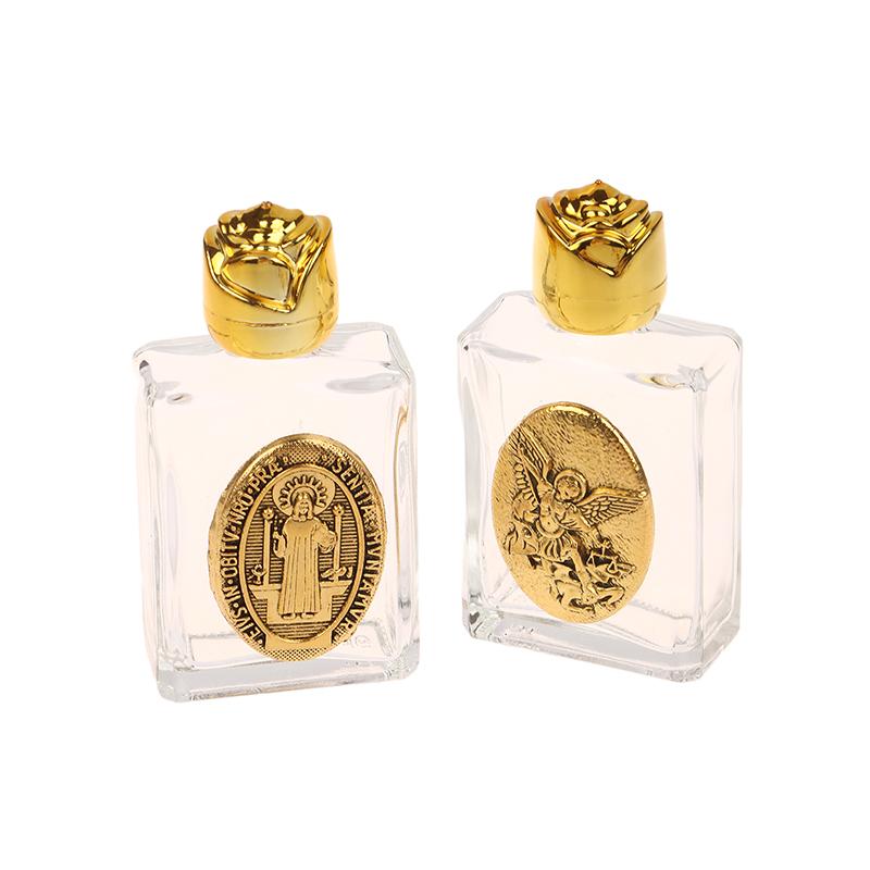 11 Types Of Glass Holy Water Jesus Bottle Religious Cross Bottle Christian Virgin Sculpture Bottle Refillable Holy Water Bottle
