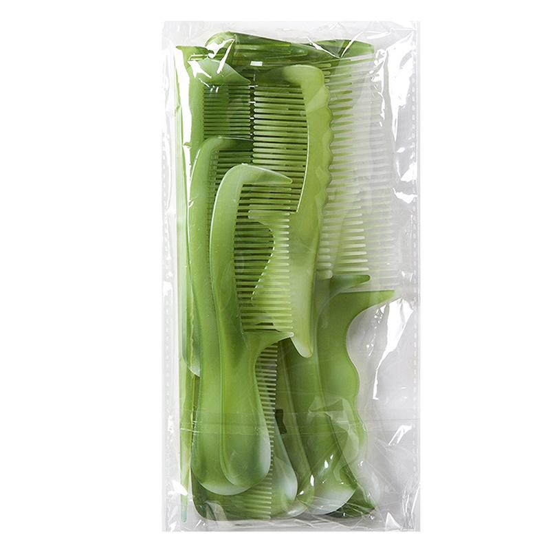 Set de 10 Piepteni Verzi pentru Păr pentru Femei și Bărbați, Instrument de Coafat Părul, Pieptene cu Dini Rari și Denși