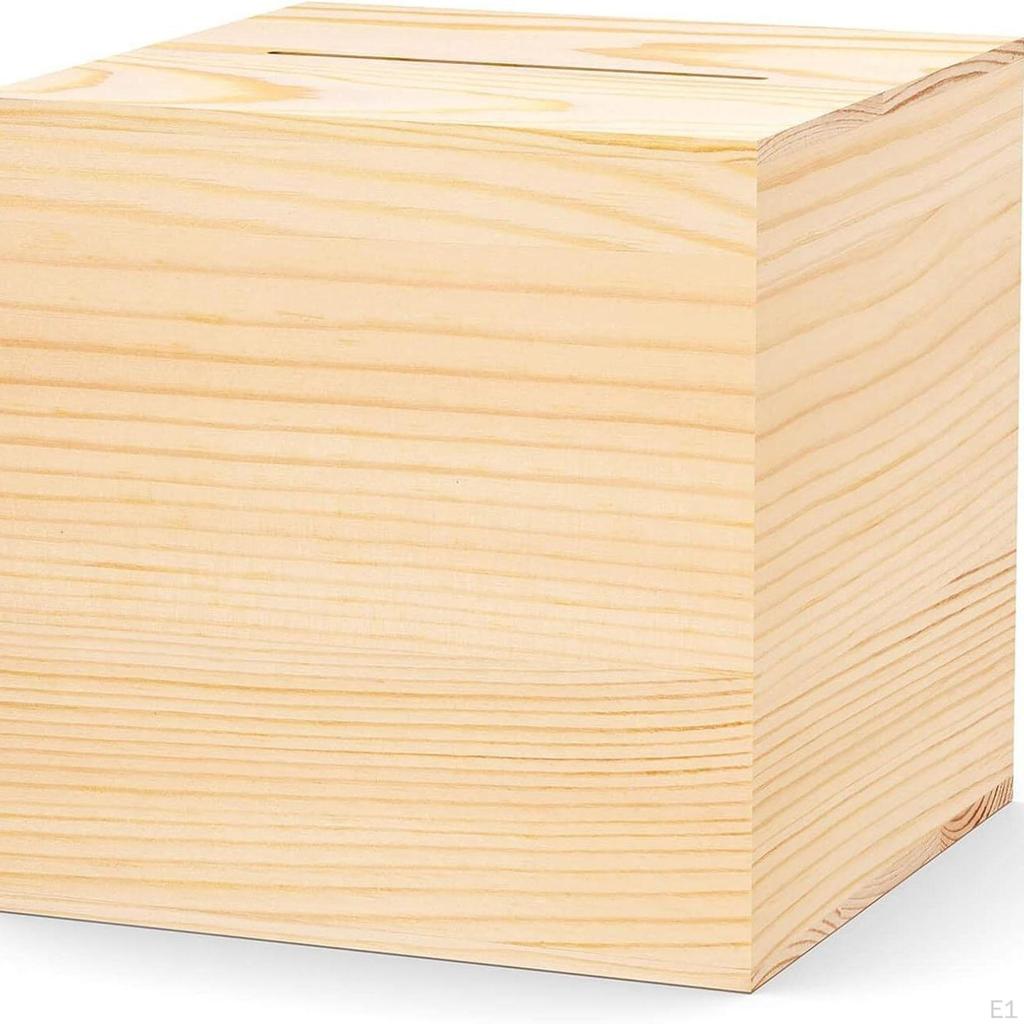 Money Box with Counter Savings Goal Target Adults Kids Wooden 365 Day Saving