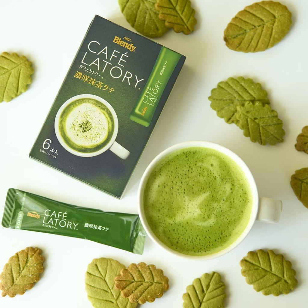 AGF Blendy Cafe Latory Stick Rich Matcha Latte 16 Sticks [Powdered Matcha]