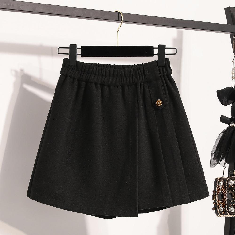 DIMANAF Plus Size 2025 New Winter Women Shorts Pants Loose Casual Short Pants Elastic Waist Fashion Lady Skirts Thick