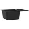 VidaXL Évier de Cuisine en Granit Bac Unique Noir Décoration Cuisine Maison 142952