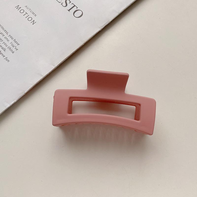 8.7cm Square Rectangle Simple Multi Colors Hair Claw Clips Middle Matte Hair Claw for Woman Girls