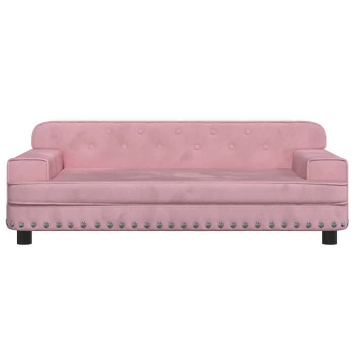 VidaXL Canapé pour enfants rose 90x53x30 cm velours 3196282