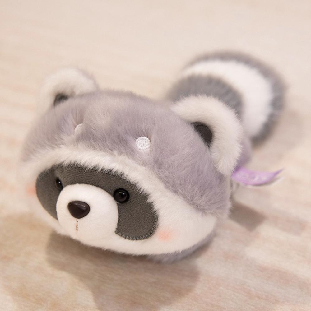 PP Cotton Plush Doll Cartoon Style Raccoon Plush Sweet Fridge Magnet  Office Decor