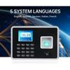 Biometric Time Clock Attendance Machine for Employees Support 1000pcs Fingerprint/Password/ID Card Recognition 5 Languages System USB Port Data