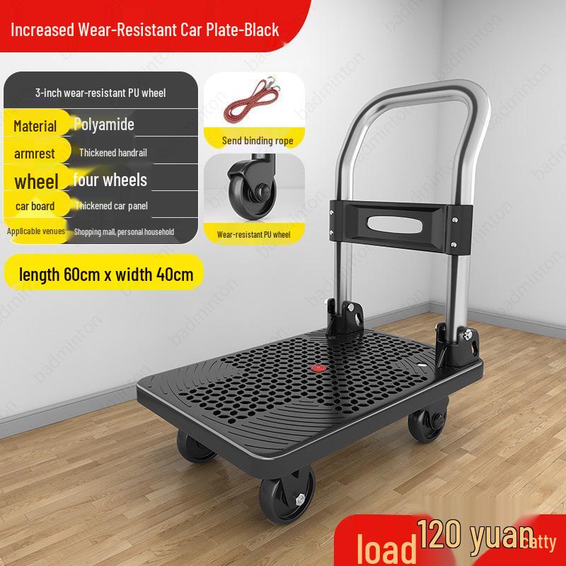 Lightweight Portable Folding Hand Cart for Moving and Delivery, Small Flatbed Truck for Household Use, Free Shipping