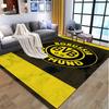 Borussia Dortmund Muster Teppich, Innen-/Außenmatte, für Picknick, Spielzimmer, Schlafzimmer, Büro, Wohnzimmer, Heimdeko Teppich, Geburtstagsgeschenk