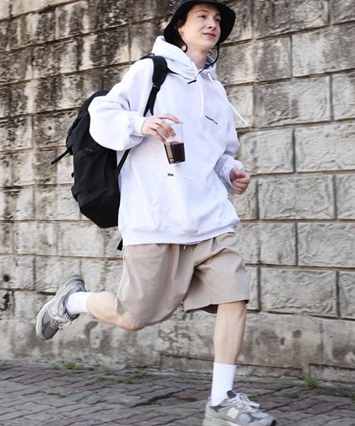 Modernoment Double-Tuck Chino Washed Wide Shorts [Black]