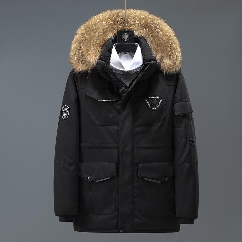 New down jacket men's winter outdoor men's and women's medium and long running men's couple's coat tide