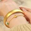 Armreif Goldener Schmerle mit breiter Vorderseite nach alter Tradition - Damen Hochzeit Echter Imitationsgoldschmuck