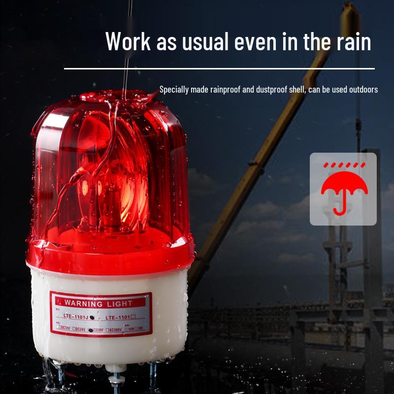 LTE-1101J Rotating LED Warning Light with Red, Yellow, Green Flash and Alarm.