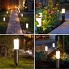 Stainless Steel Solar Garden Landscape Light - Outdoor Cylindrical Lawn Decoration  