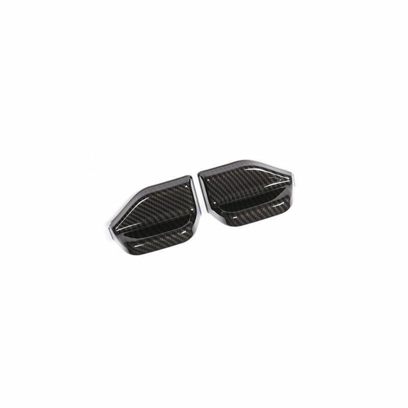 ABS Carbon Fiber Seat Belt Adjustment Cover Trim 2PCS For Benz GLA CLA 2013-