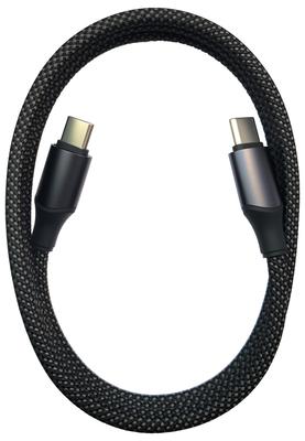 USB C To C Magnetic 5A Fast 480Mbps Durable Nylon Compatible with iPhone 15 Pro and Xperia Cable, 240W, PD3.1 Compatible, 1m, Auto-Retract, Charging,