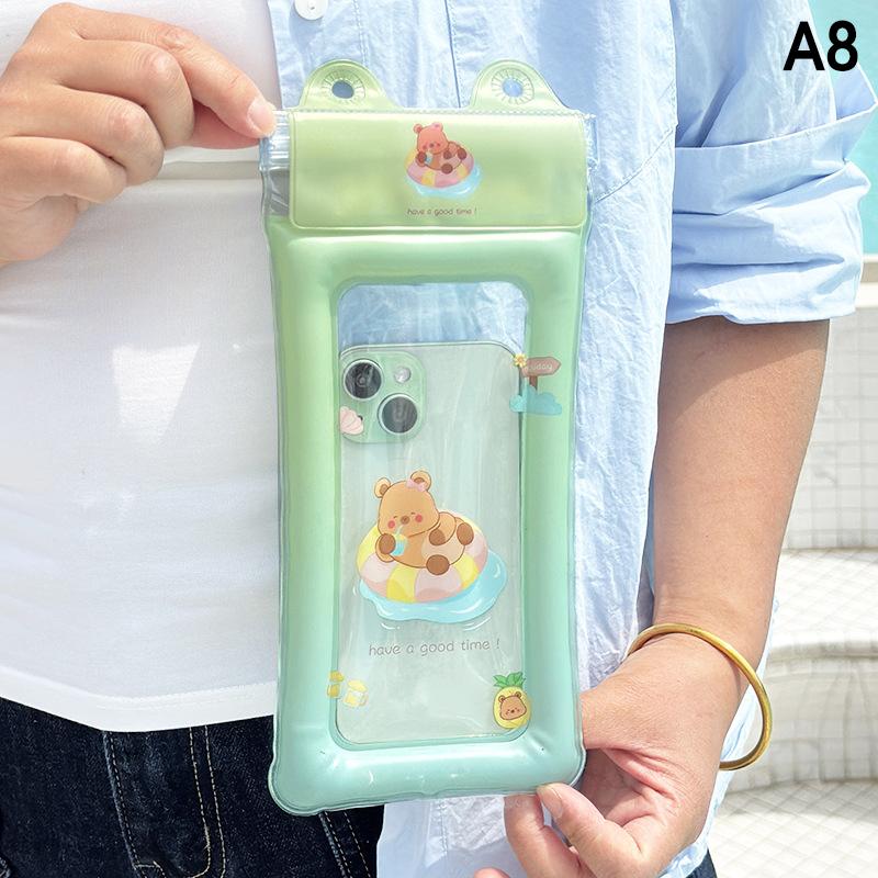 Universelle Cartoon Wasserdichte Handyhülle Tasche Schwimmen Unterwasserfotografie Luftpolster Wasserdichte Tasche Hängende Tauchtasche