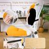 Backrest Cushion With Furry Fabric For Long Sitting Hours Office Study Cats Paws Design PP Cotton Filling Seat Pillow