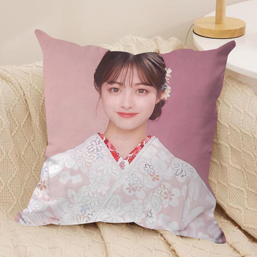 HHashimoto KannaS Cushion Cover Soft Plush Throw Pillow Cover  DoubleSided Printed Cushion Case  Cozy Sofa  Home Decor