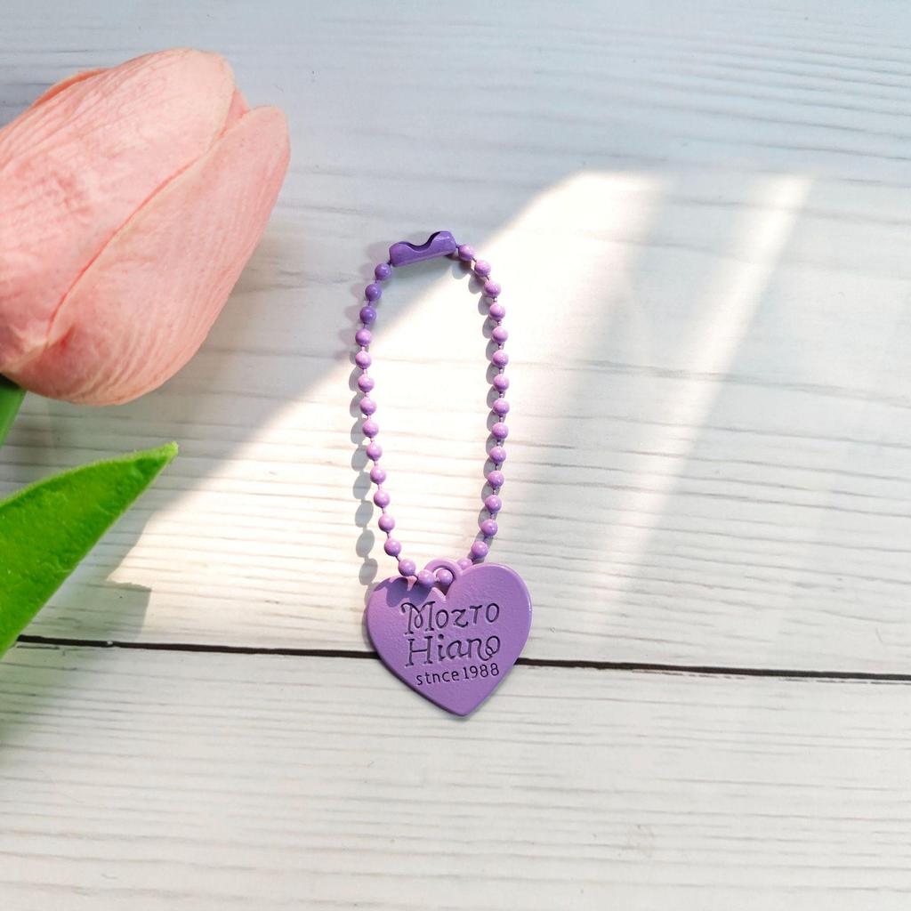 Bonbonfarbenes doppelseitiges Liebesanhänger Perlenketten Schlüsselanhänger - Kreatives DIY-Accessoire