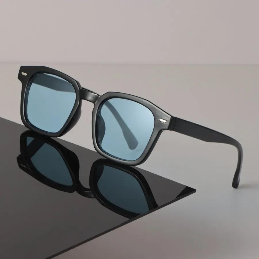 Designer Square Sunglasses Women Men Vintage Black Sun Glasses Fashion Personality Eyewear Candy Color Mirror Brand