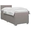 Box Spring Bed with Mattress and Headboard Taupe 80 x 200 cm Fabric