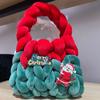 Large Capacity Knitted Storage Bag Coarse Cotton Chunky Knit Bag Crochet Tote Bag  Women/Girl
