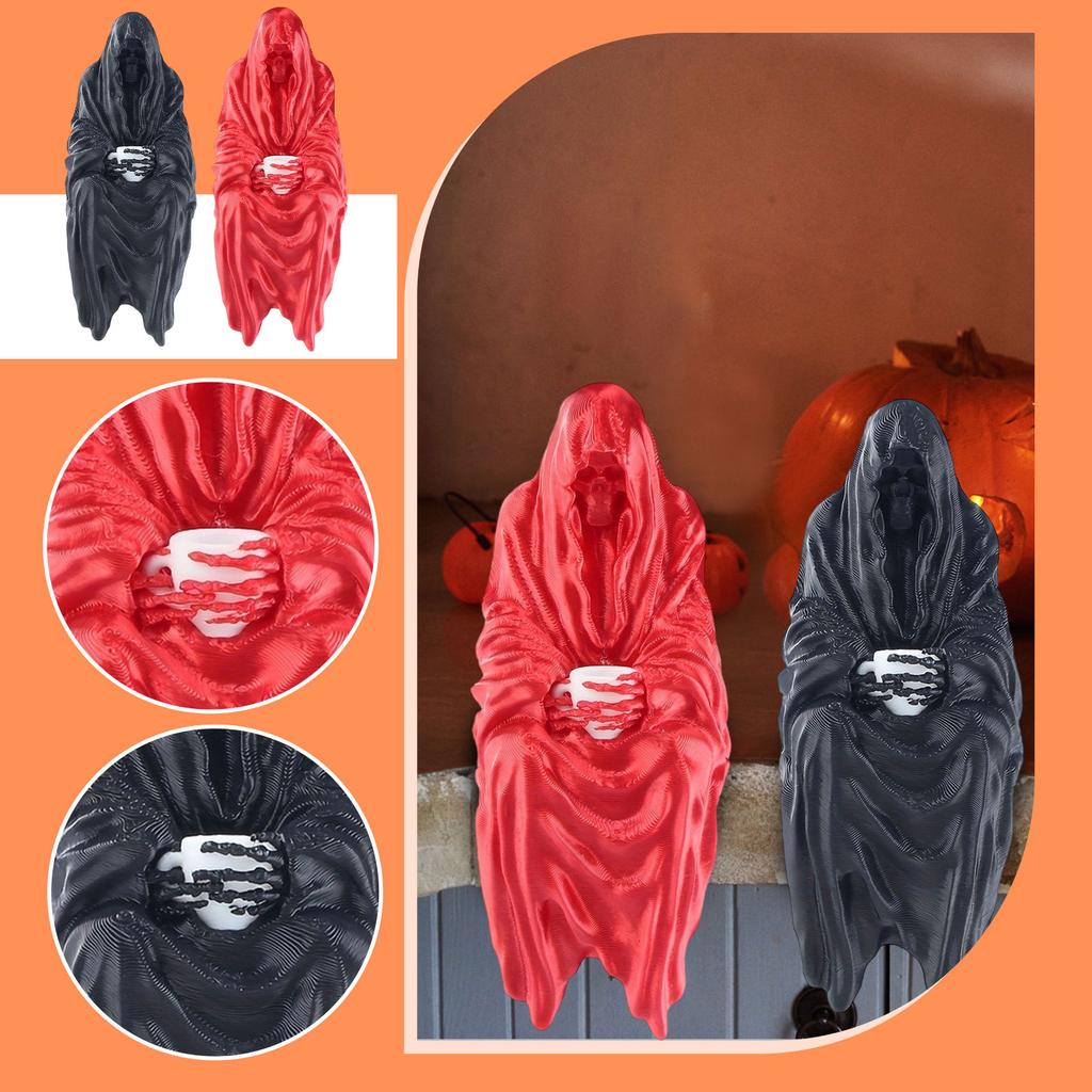3D Printed Mysterious Decoration, Black Hooded Figure, Indoor/outdoor Desktop Display