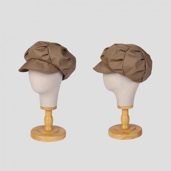 Women Retro Newsboy Hat Cap Baker Boy Beret Cabbie Folding Cotton Summer Hat