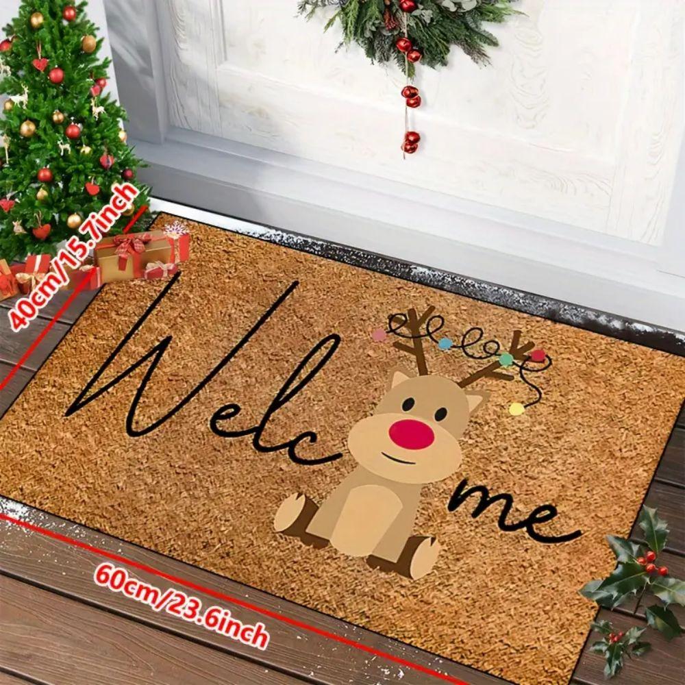 Christmas Welcome Doormat - Durable, Suitable For Use In Entrances, Corridors, Gardens, Kitchens, And Home Decoration