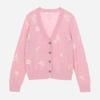 Thursday Island Flower Jacquard V Neck Cardigan T266mcd132w