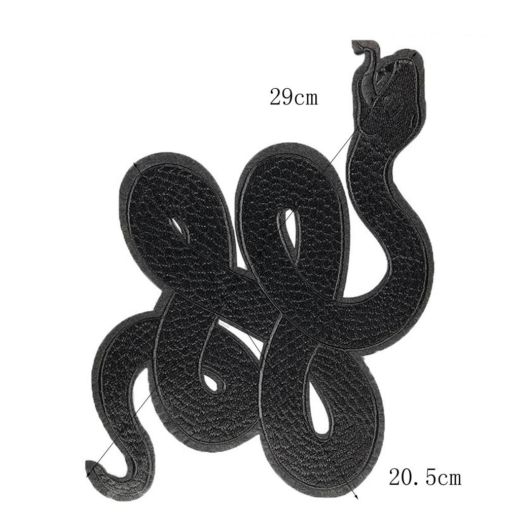 1Pcs Black Snake Embroidery Applique Patch Patches Clothing DIY Repair Apparel Accessories