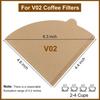 Cone Coffee Filters Disposable Natural Paper Filters 02 Cone Filters for Pour Over and Drip Coffee Maker  drip coffee  espresso
