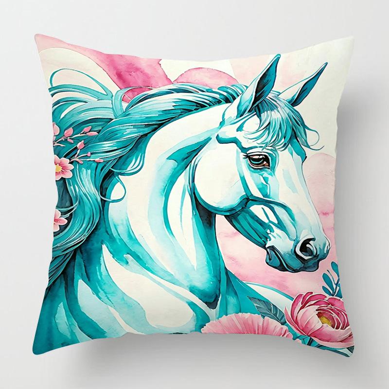 Geometric Animal Pattern Pillow Cover 18x 18 Inch Printed Cushion Cover Machine Washable Home Sofa Decoration 45x45cm