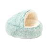 Pet Supplies Semi-enclosed Warm Plush Shell Nest Winter Semi-enclosed Dog Nest Cat Nest Mat Removable and Washable Round Nest Pet Bed